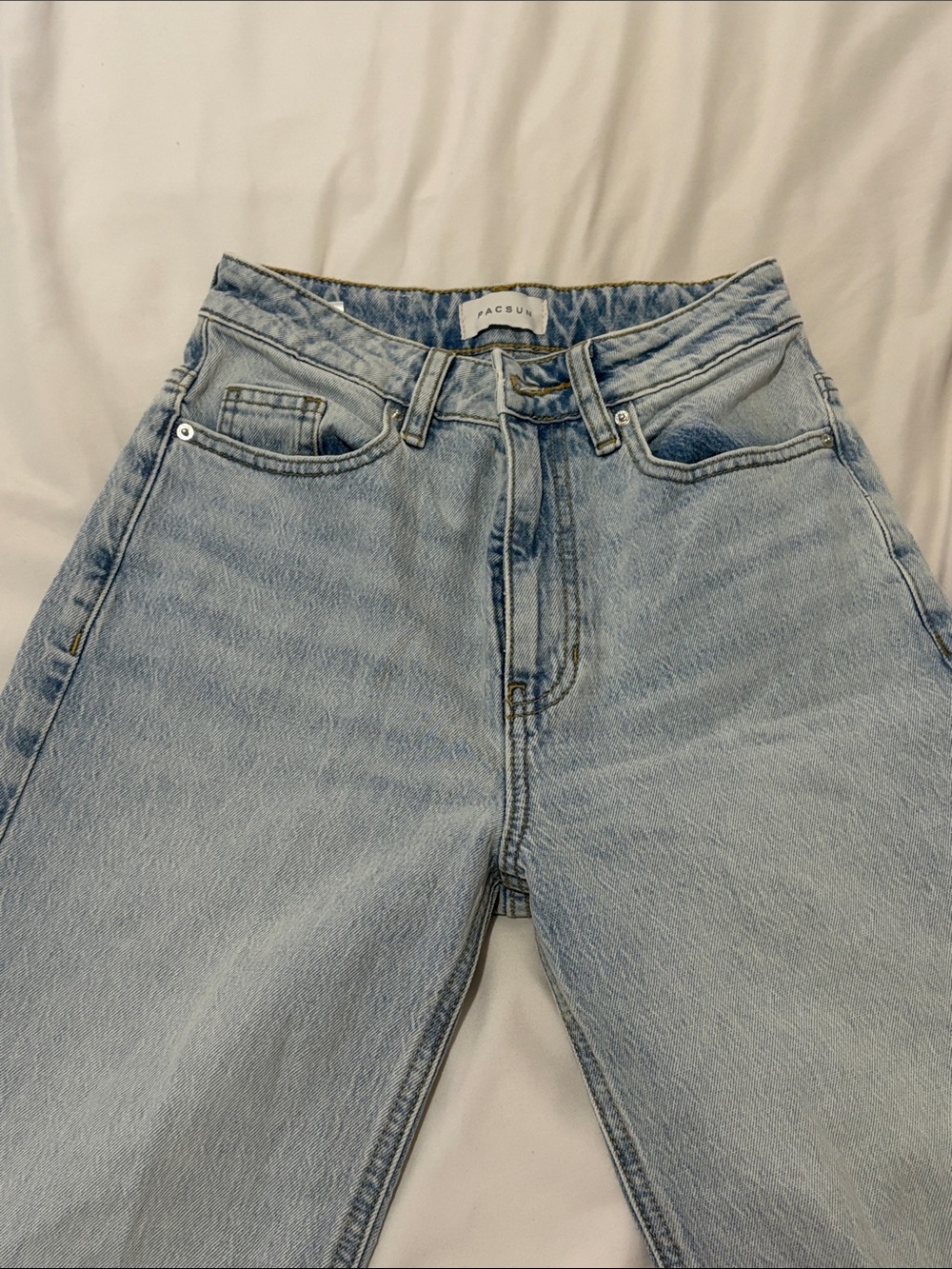 PacSun Light Blue High-Rise Straight Jeans